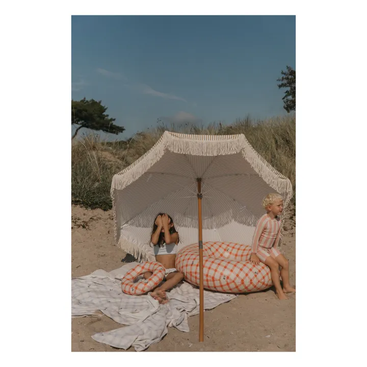 garbo&friends Bouée gonflable Gingham Sorrel | Rouge