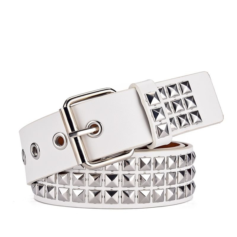 Luminarie - Riem van imitatieleer met studs