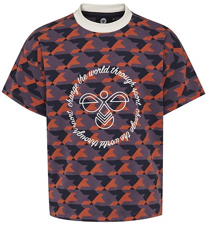 Hummel T-shirt - HMLArmelia - Lilla/R?d