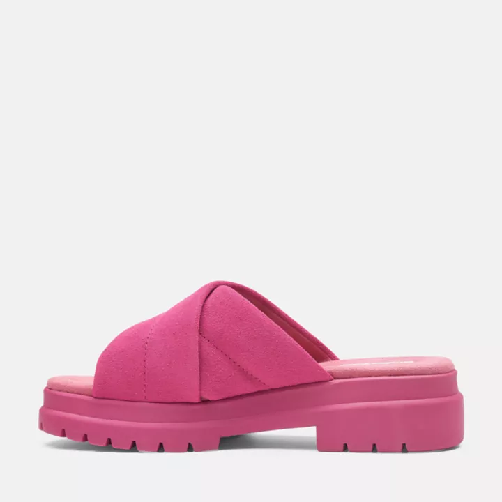 Sandale London Vibe à enfiler pour femme en rose foncé