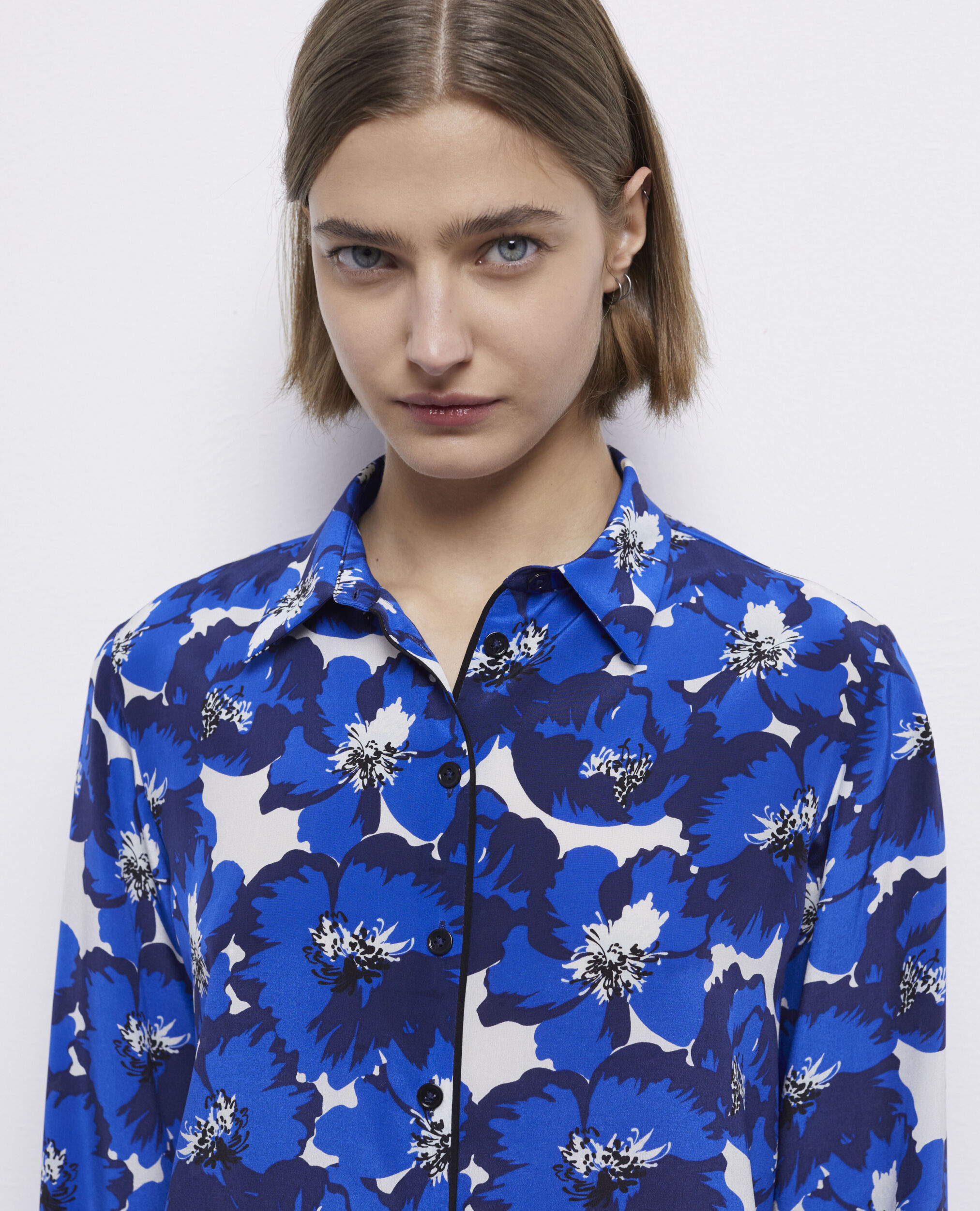 Chemise imprimée en soie