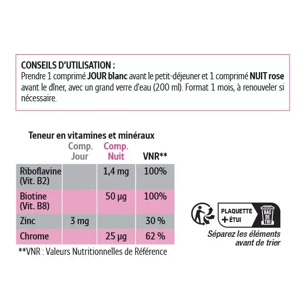 Forté Pharma Slimming 24 45+ Queimador de Gordura Dia e Noite Cromo 56 comprimidos