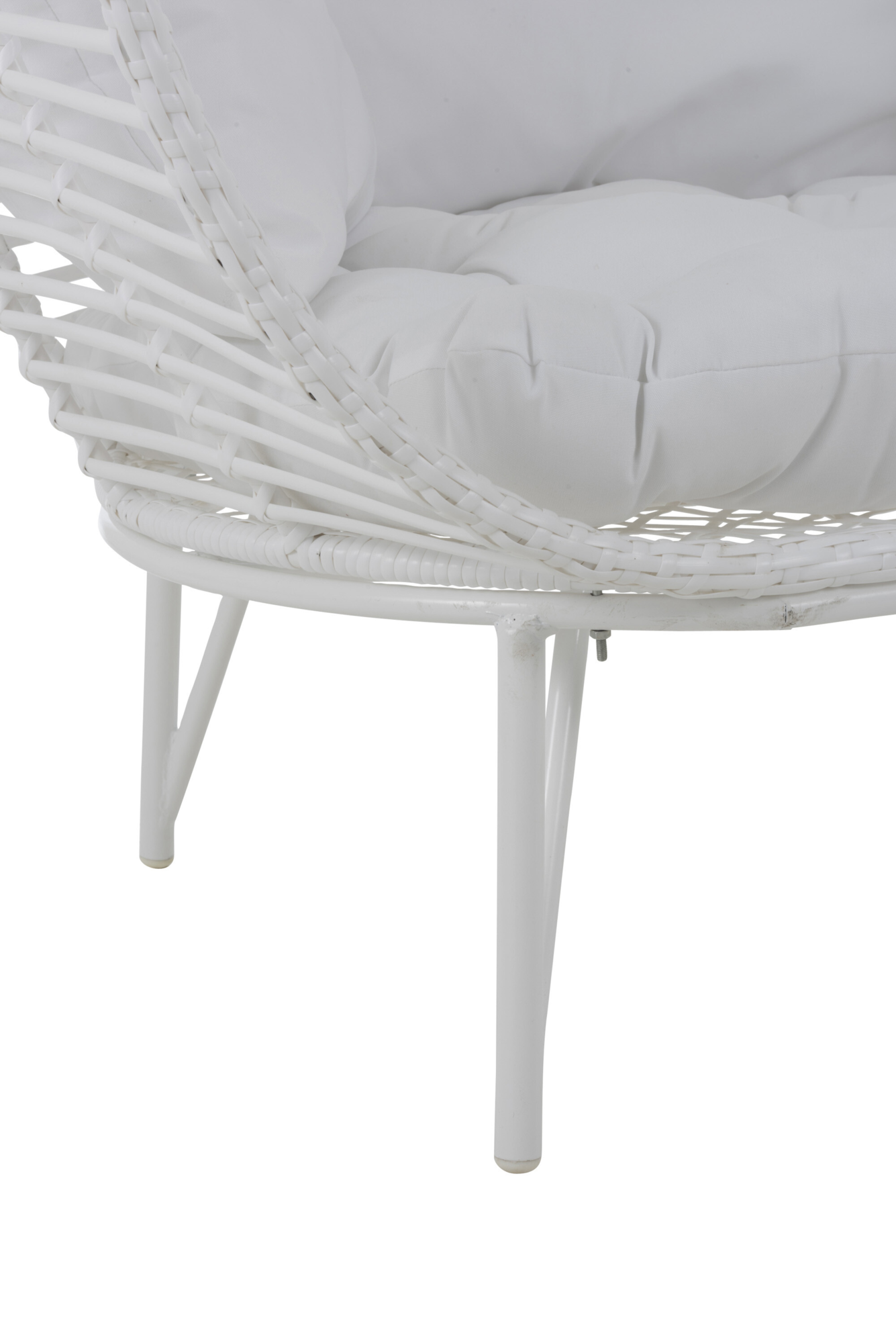 Fauteuil Ovaal staal wit