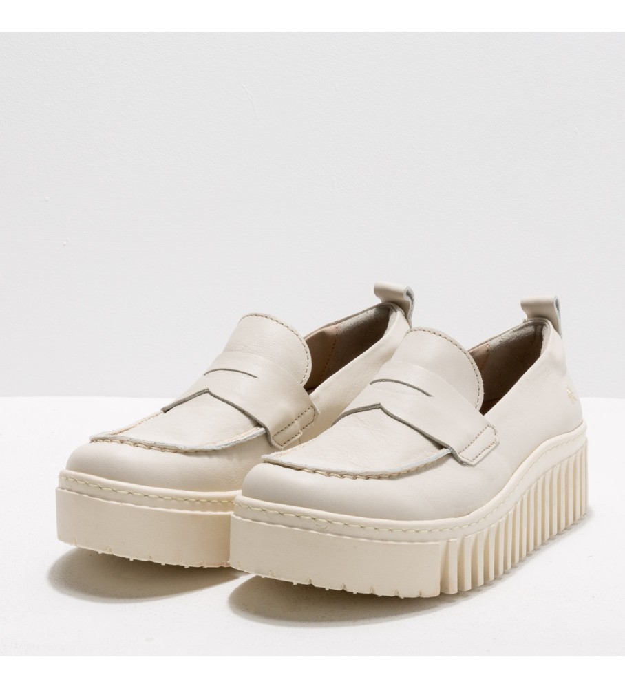 Sapatos de plataforma em couro sintético 1530 Nappa Creme/Brighton