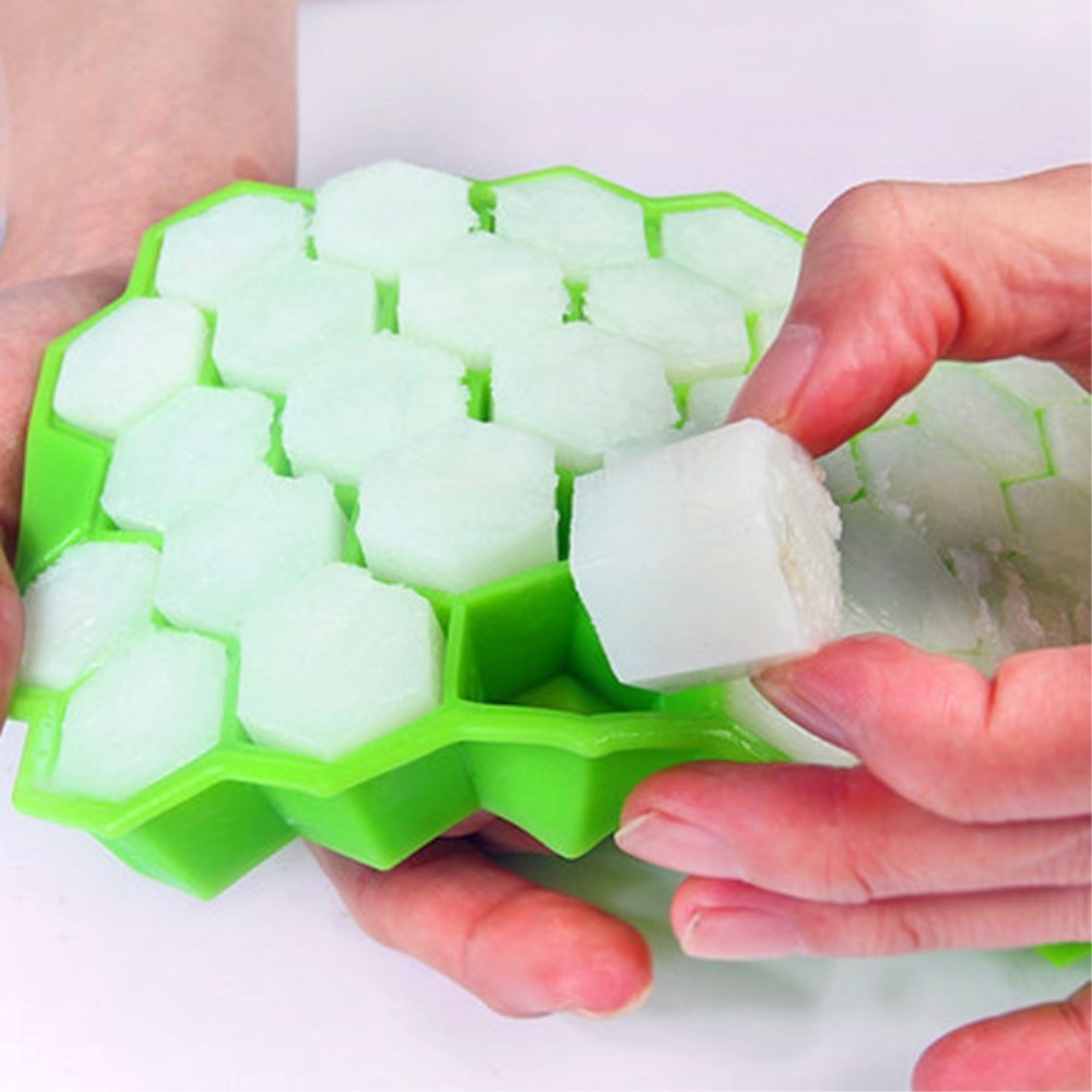(37-fach) Silikon Eiswürfel Form DIY Ice Cube Tray für Cocktails / Whisky / Softgetränke - Hexagon