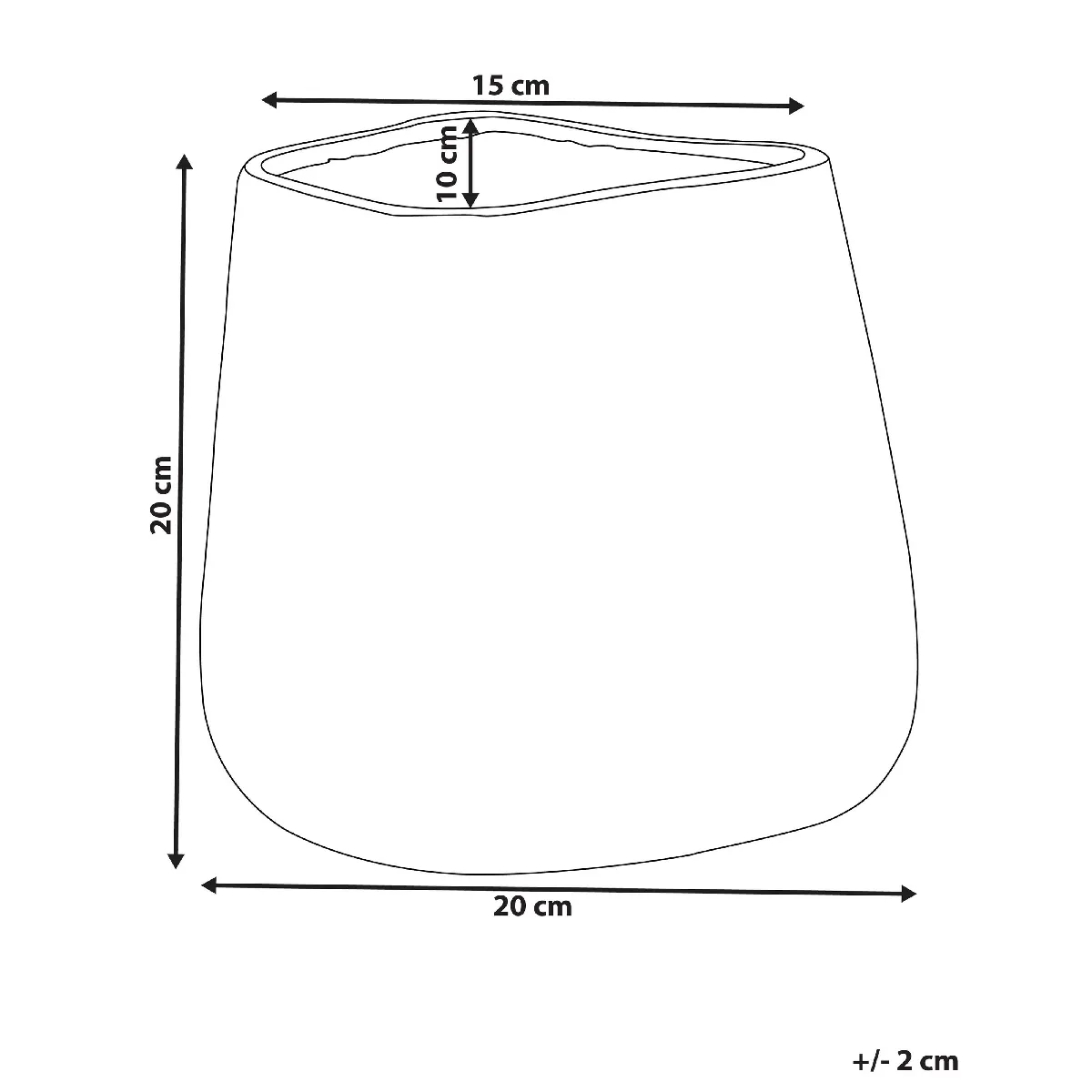 BELIANI Vase CIRTA - Doré - 20 cm