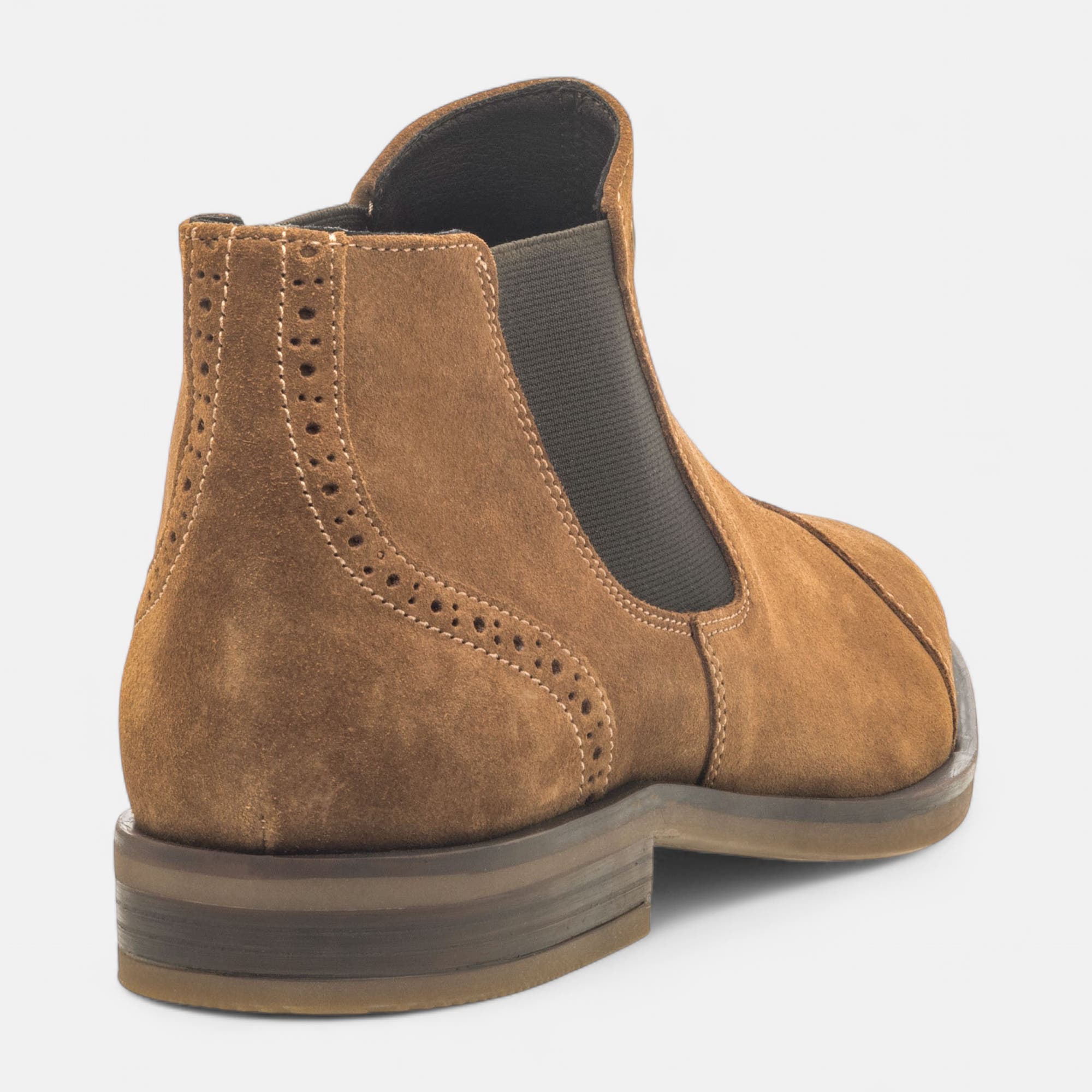 Boots chelsea Homme en cuir cognac