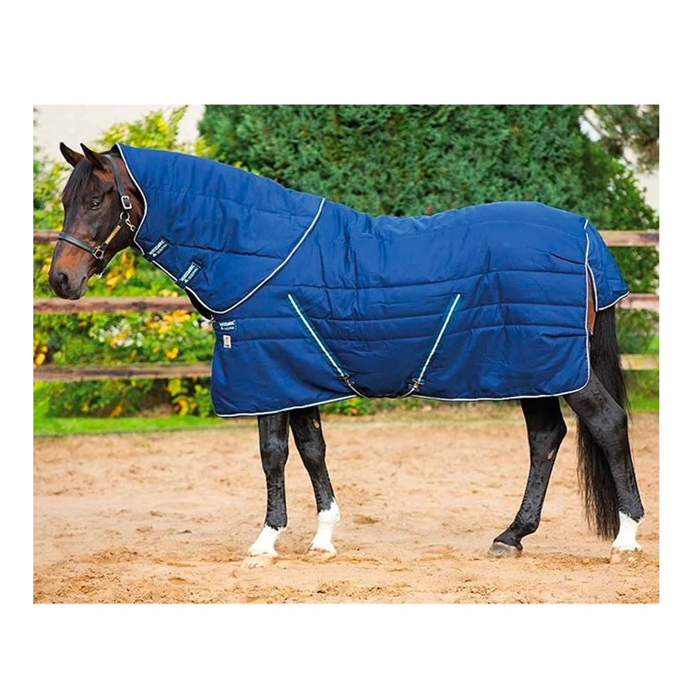 Horseware RAMBO STABLE PLUS HVY VL 450G - Couverture de box + couvre-cou navy/navy/white