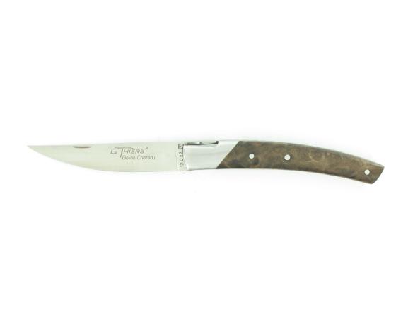 Le Thiers Pirou 10 cm Ronce de Noyer stabilisée Couteau de poche Le Thiers par Goyon Chazeau