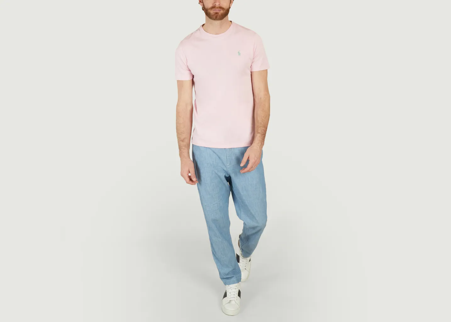 T-shirt ajusté à col rond en jersey Polo Ralph Lauren