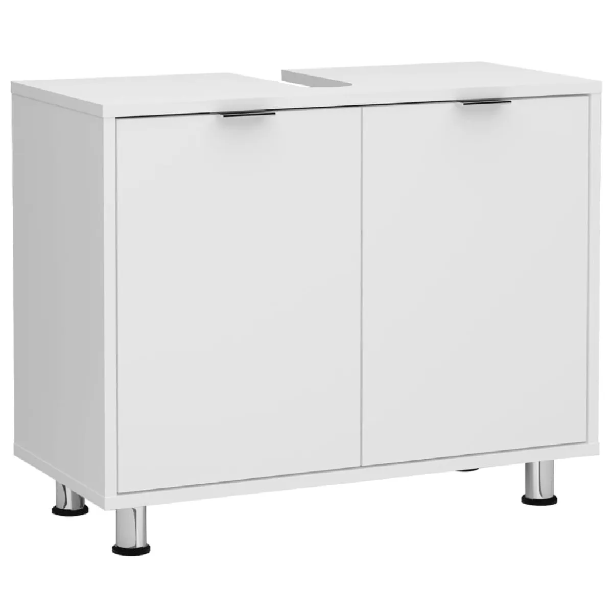 FMD Meuble salle de bain sous évier - Blanc 70x32,9x49,5 cm