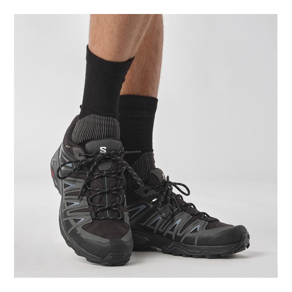 Salomon X ULTRA PIONEER GTX - Chaussures randonné Homme black/magnet/bluesteel