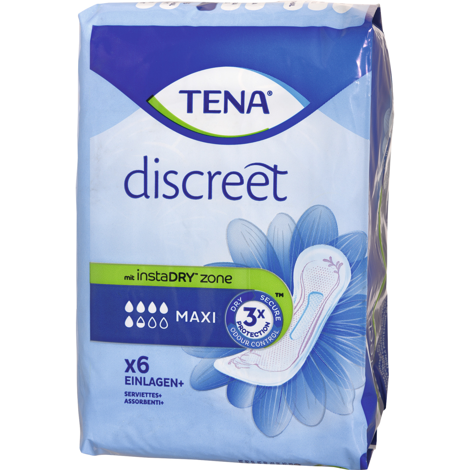 Tena Discreet Einlagen Maxi InstaDRY 6 Stück