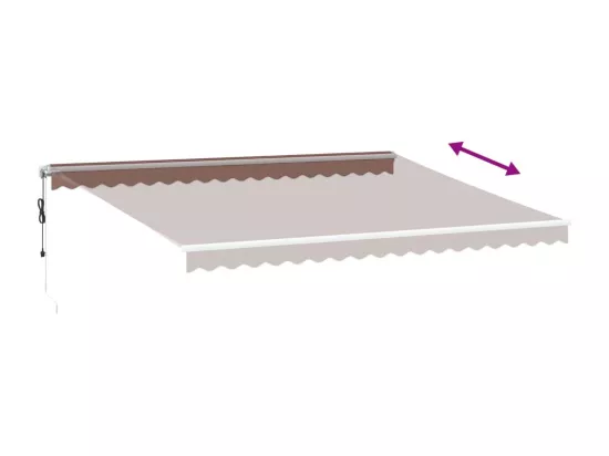 Auvent rétractable automatique marron 450x300 cm