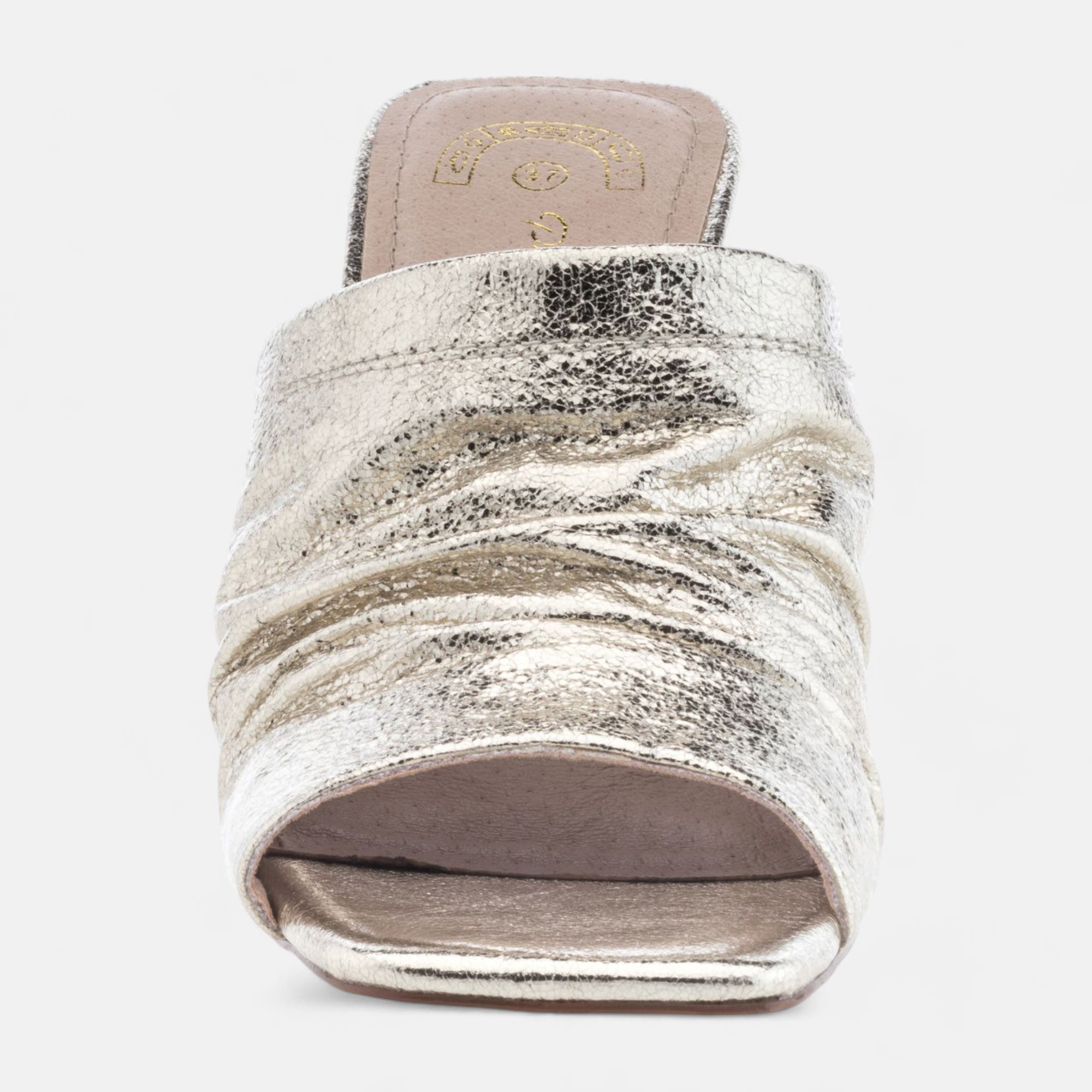 Mules à talon Femme or
