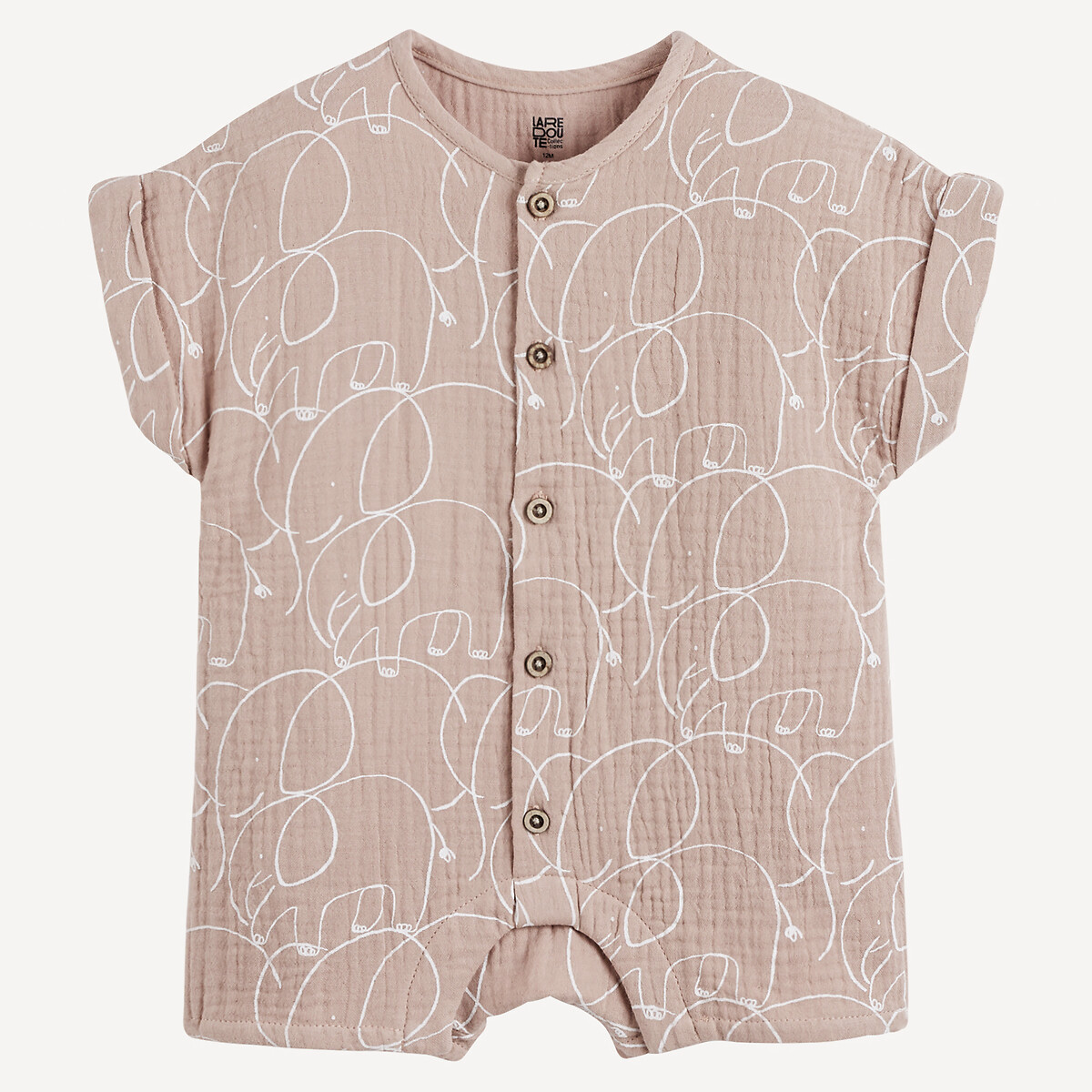 COLEÇÕES LA REDOUTE<br>Combishort com olifantenprint em tetra