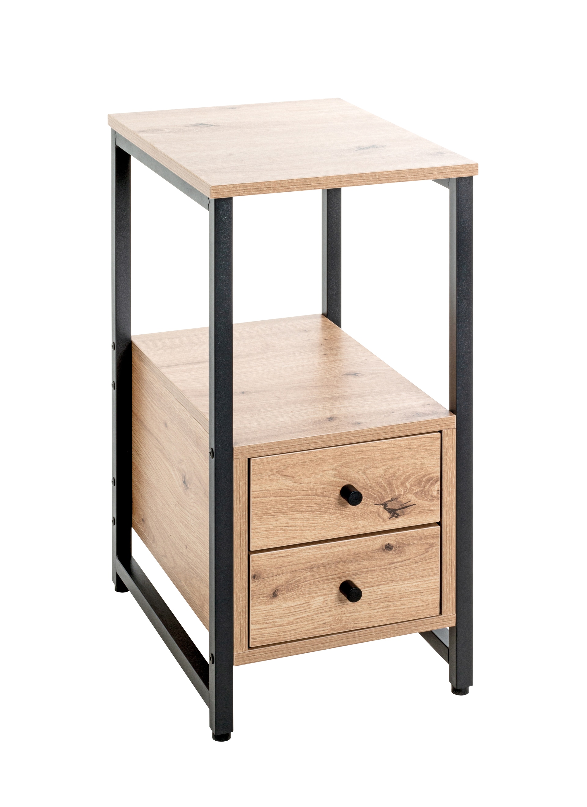 Beistelltisch 30 x 40 cm braun/schwarz