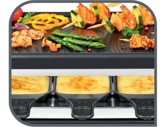 TEFAL - Raclette Multifonction RE459812 Gourmet 8 Personnes