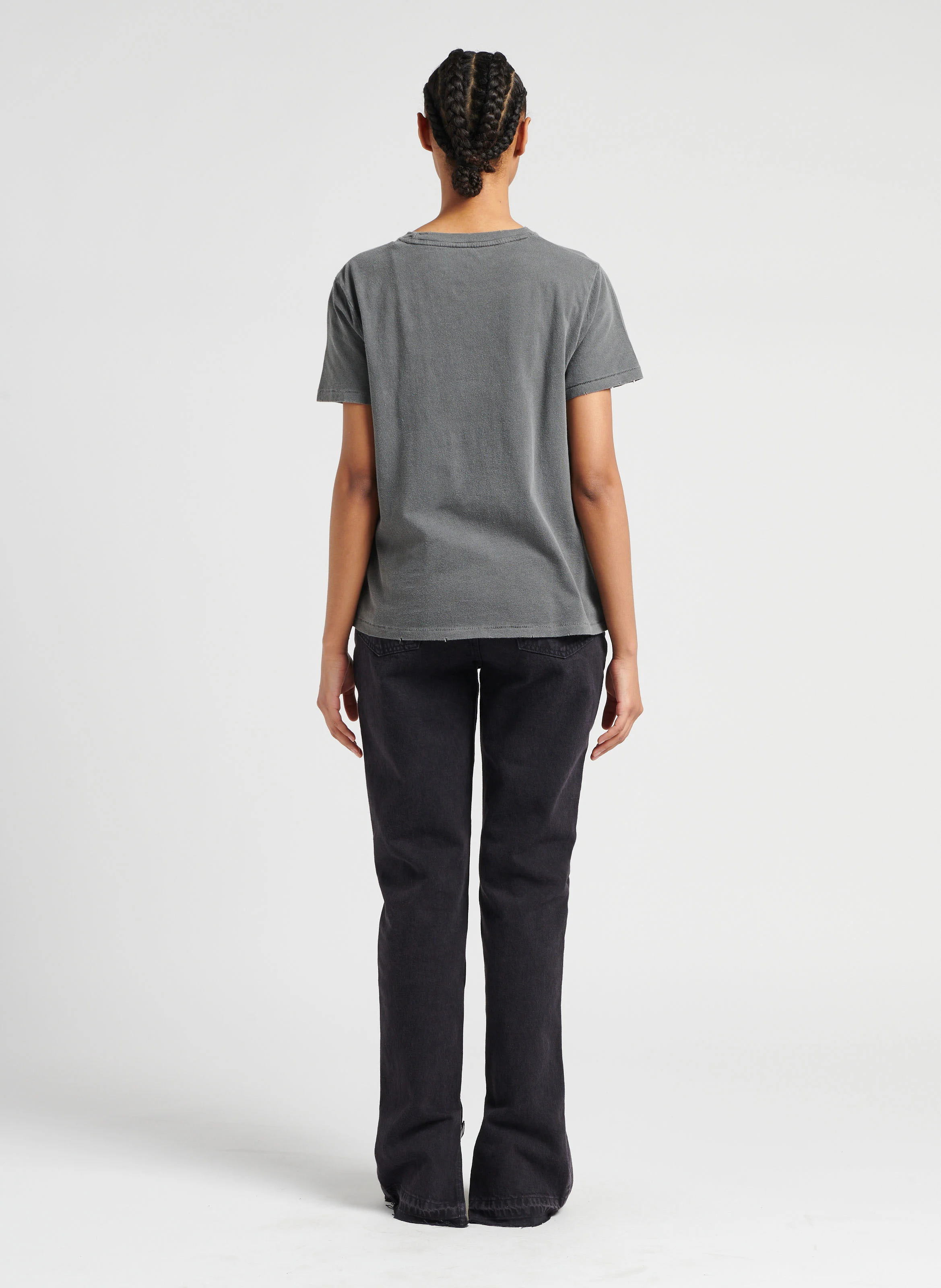 70S HIGH RISE - Jean droit taille haute en coton| Noir