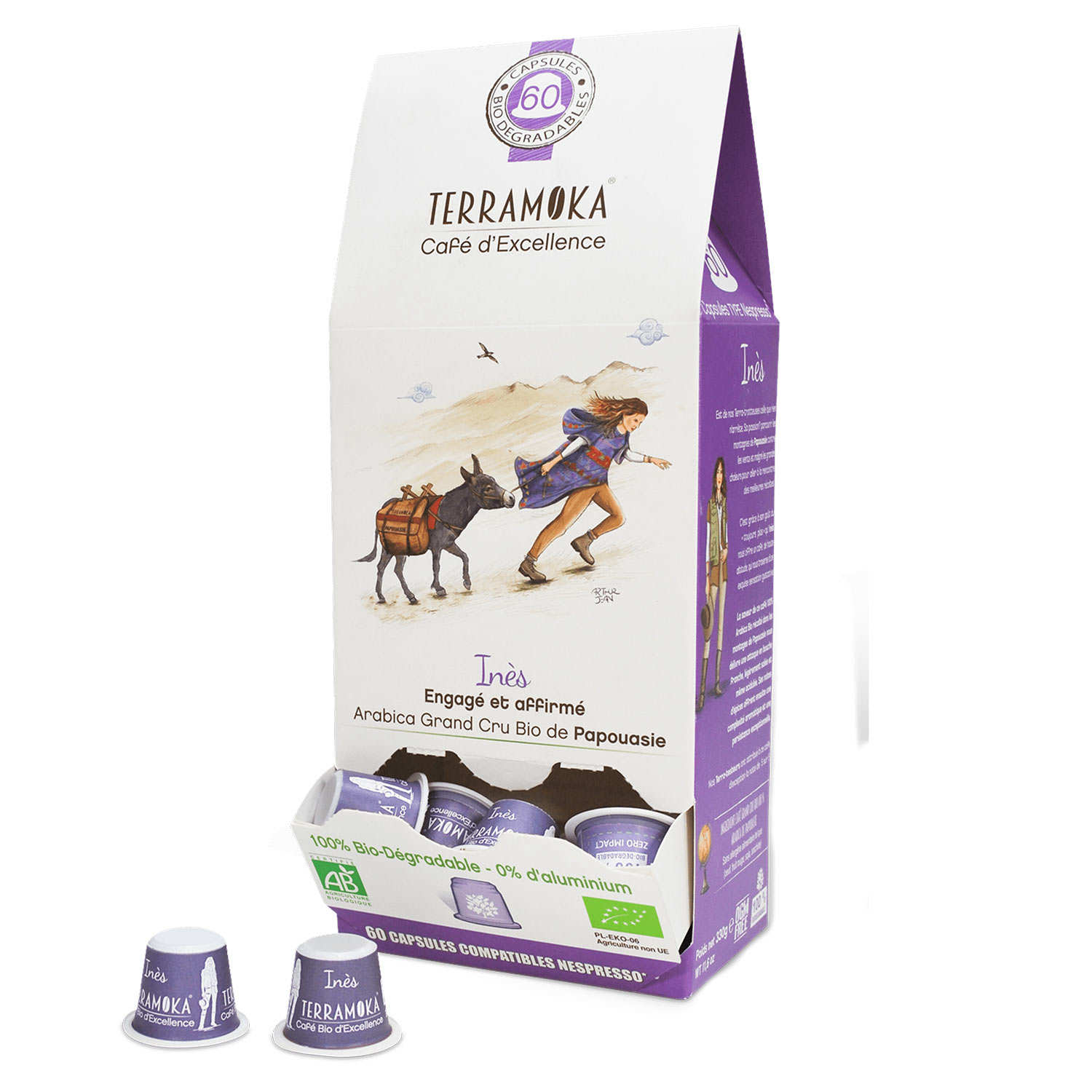 Inès - Capsules de café bio compatibles Nespresso® biodégradables