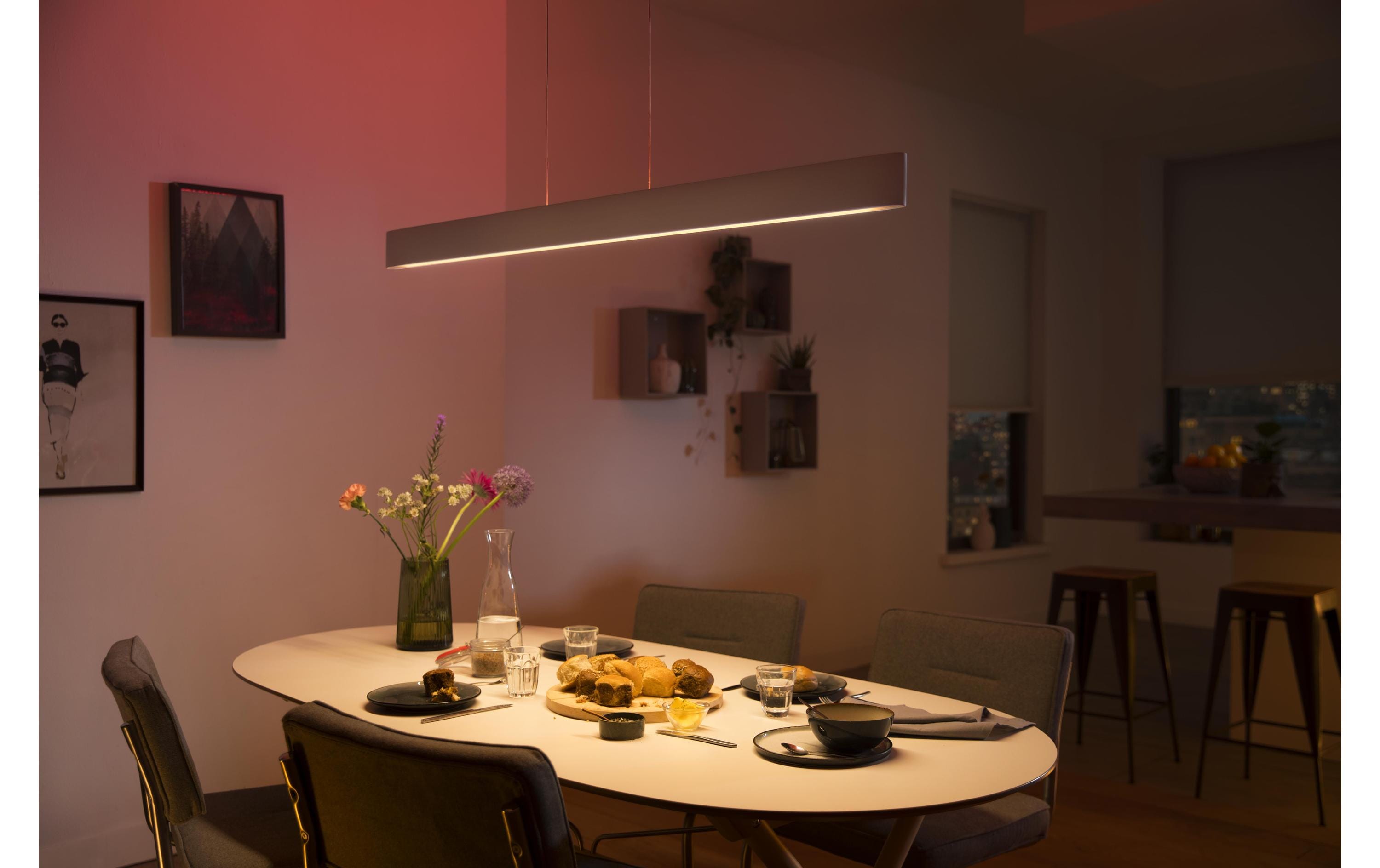 White & Col. Amb. Ensis Pendelleuchte weiss 4750 lm<br>Pendelleuchte mit integriertem LED Modul