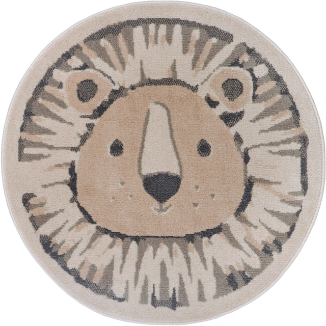 HANSE Home Kinderteppich »Adventures  Lion« rund 8 mm Höhe Spielteppich, fest, Kinderzimmer, Kurzflor, Spielunterlage