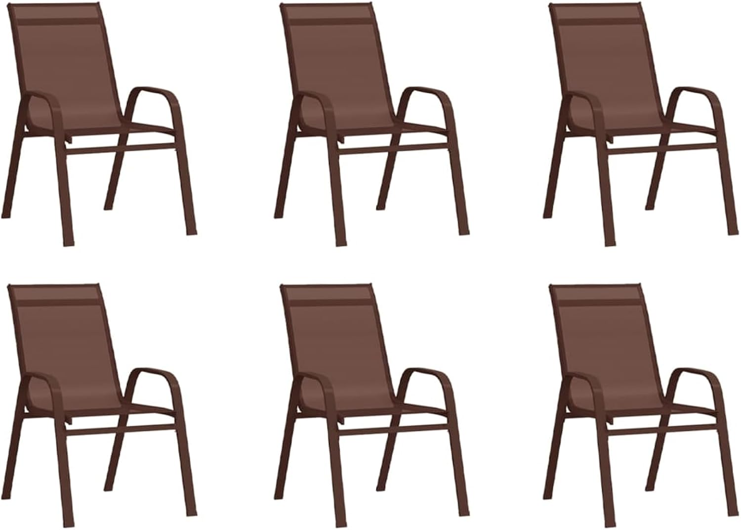 Tidyard Garten-Essgruppe, Robust, Platzsparend, 7-TLG., Braun und Schwarz, fürBalkon oder Terrasse