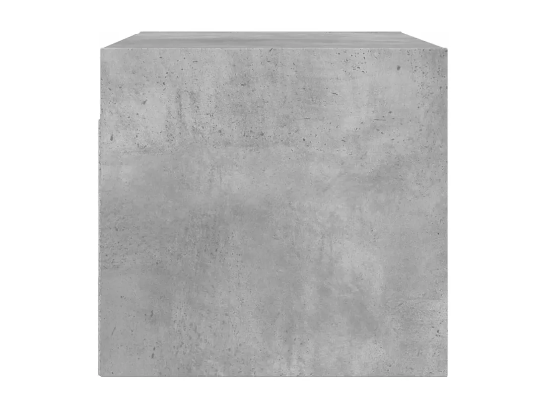Armoires murales et portes vitrées 2pcs gris béton 68,5x37x35cm