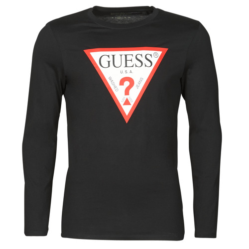 Guess - CN LS ORIGINAL LOGO TEE - Noir