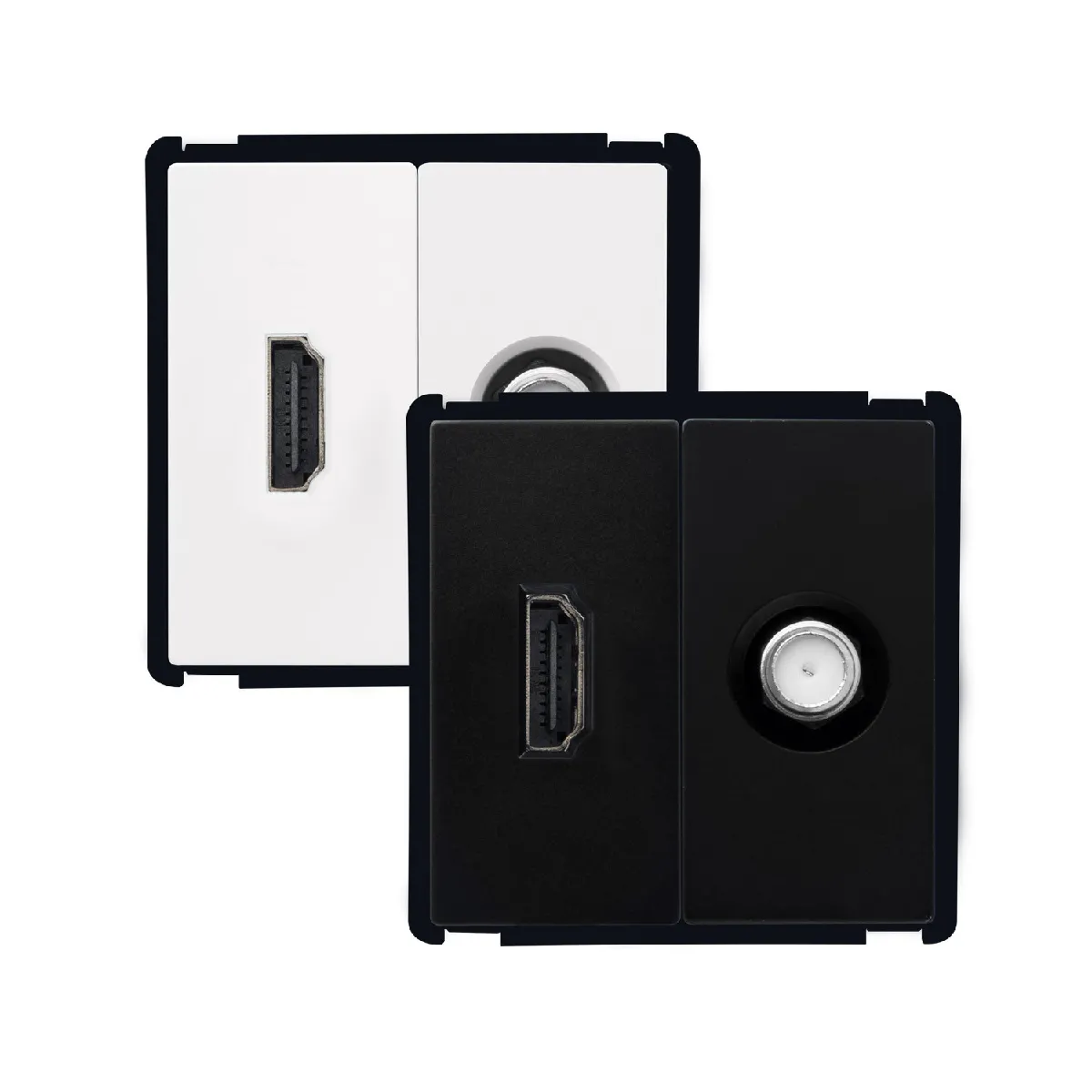Ledkia Prise HDMI + Satéllite Modern