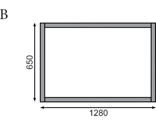Verhoogd bed klassiek Karibu 1 133 x 69 x 82 cm naturel