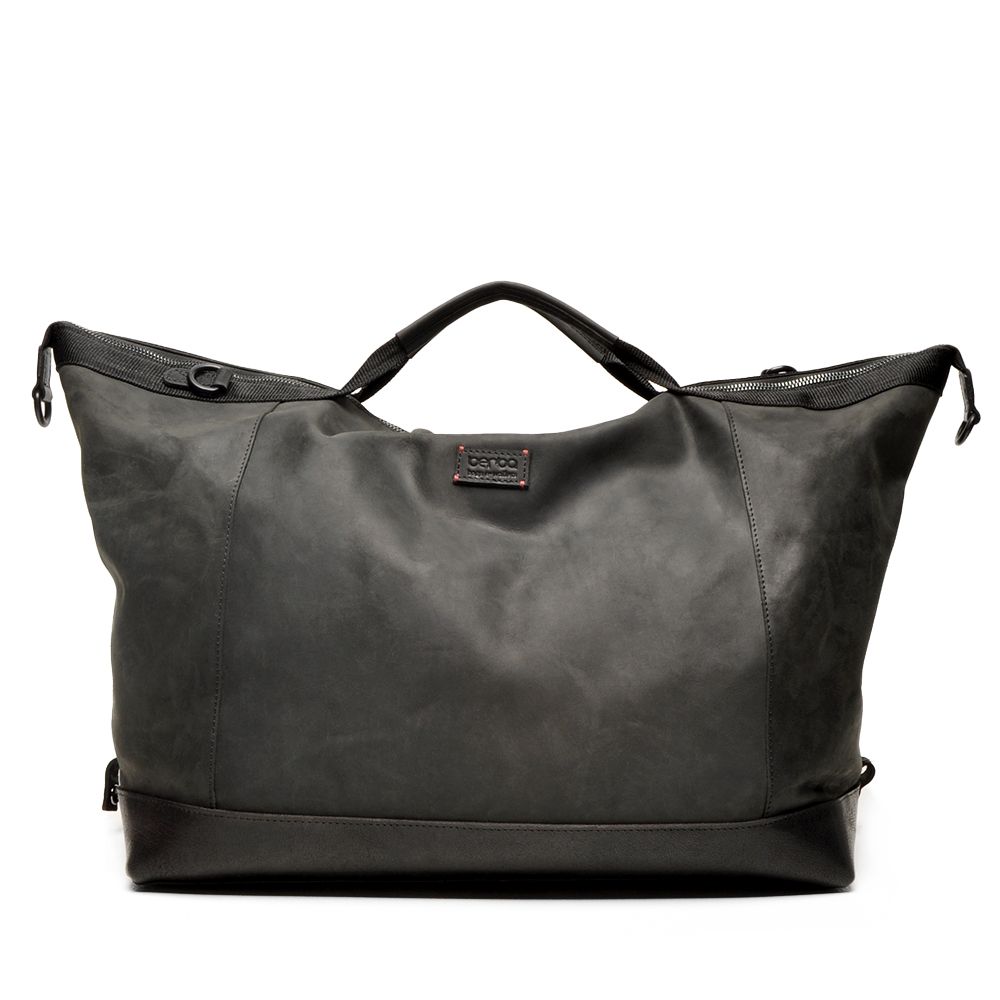 Berba Barbarossa Leren Weekender Reistas Black