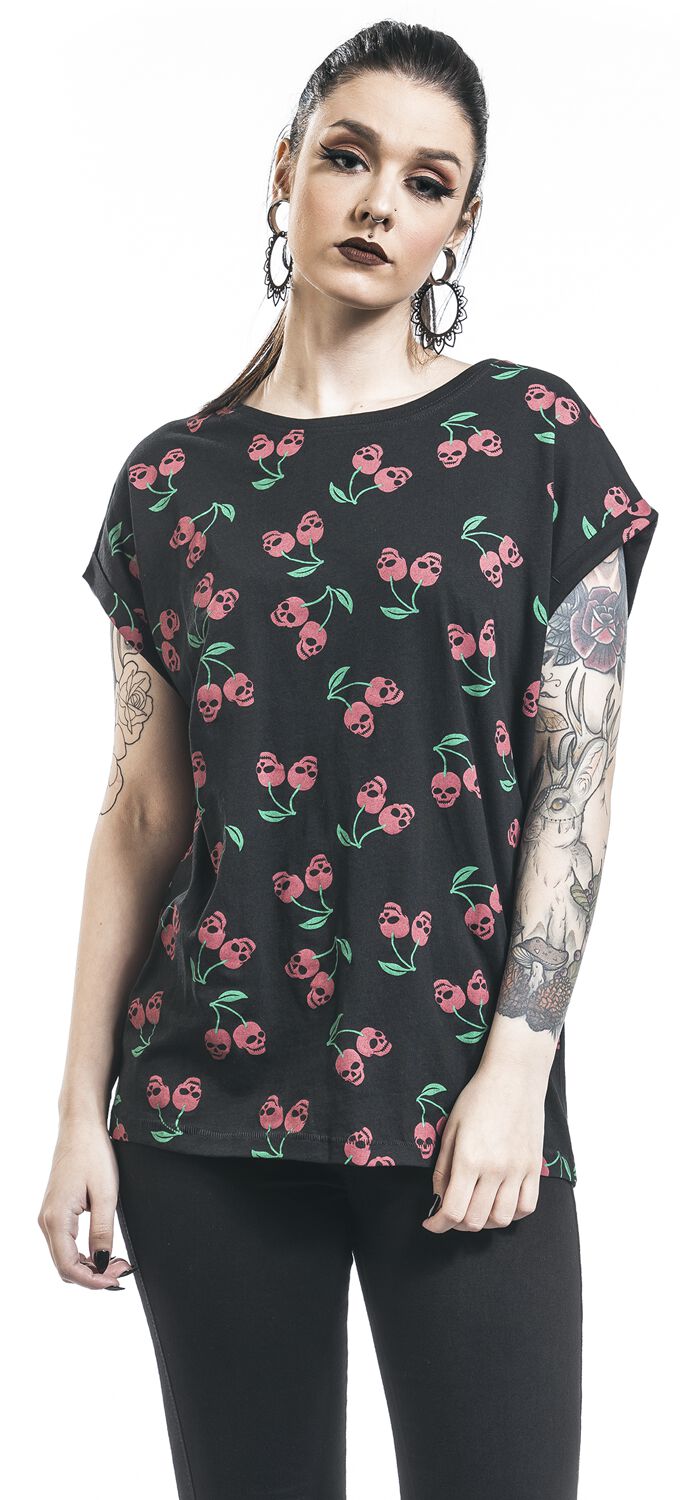 T-Shirt Femme Manches Larges | Rock Rebel by EMP T-Shirt Manches courtes