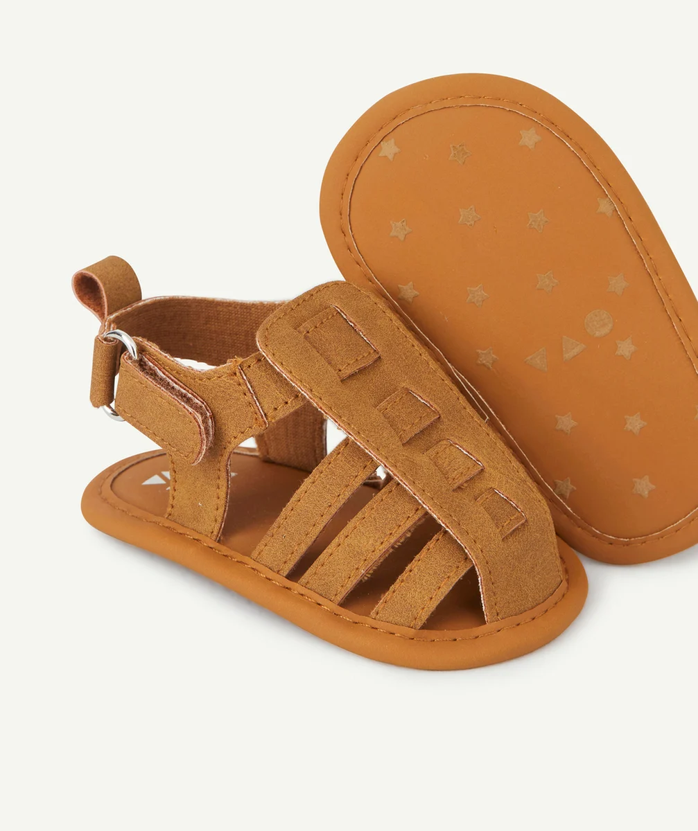 CHAUSSONS BÉBÉ GARÇON STYLE SANDALES CAMEL