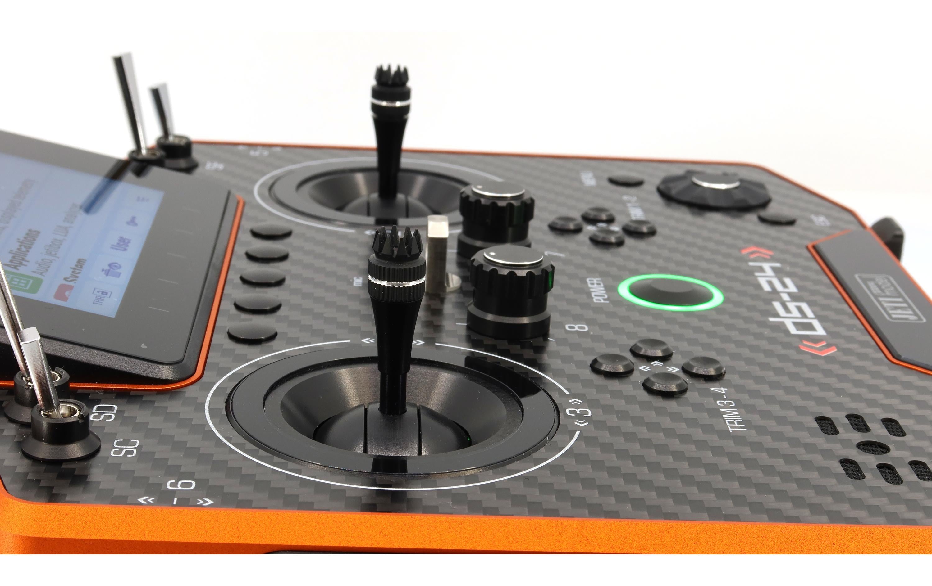 Fernsteuerung DS-24II Carbon Line Orange 24 Kanal, Duplex EX<br>Professioneller 24-Kanal-Sender mit Geber auf Rückseite und Carbon-Frontplatte