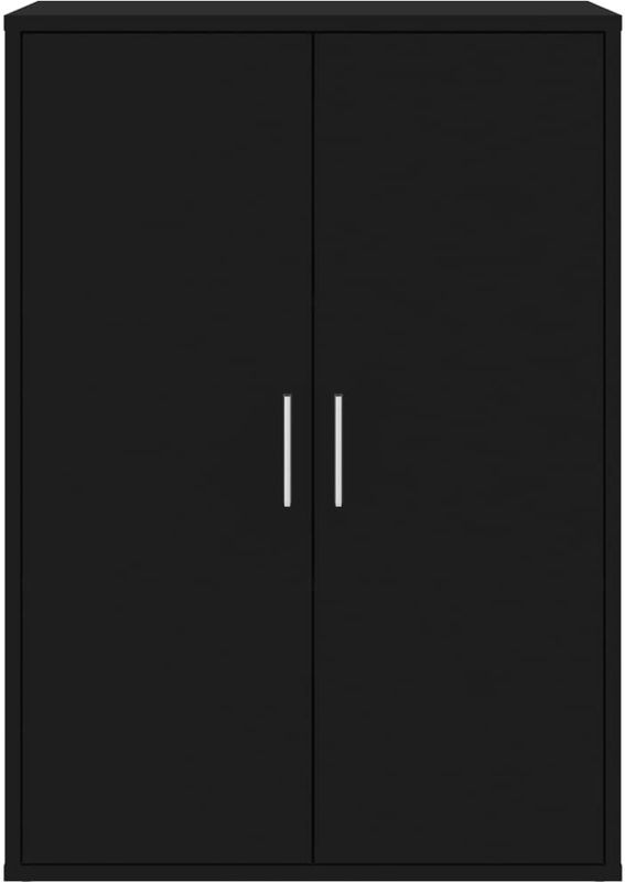 vidaXL - Dressoir - Zwart - Bewerkt Hout - 60x31x84 cm
