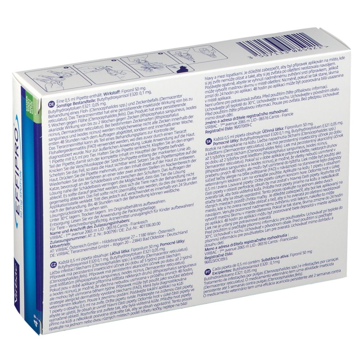 EFFIPRO® 50 mg Spot-on Antiparasitikum