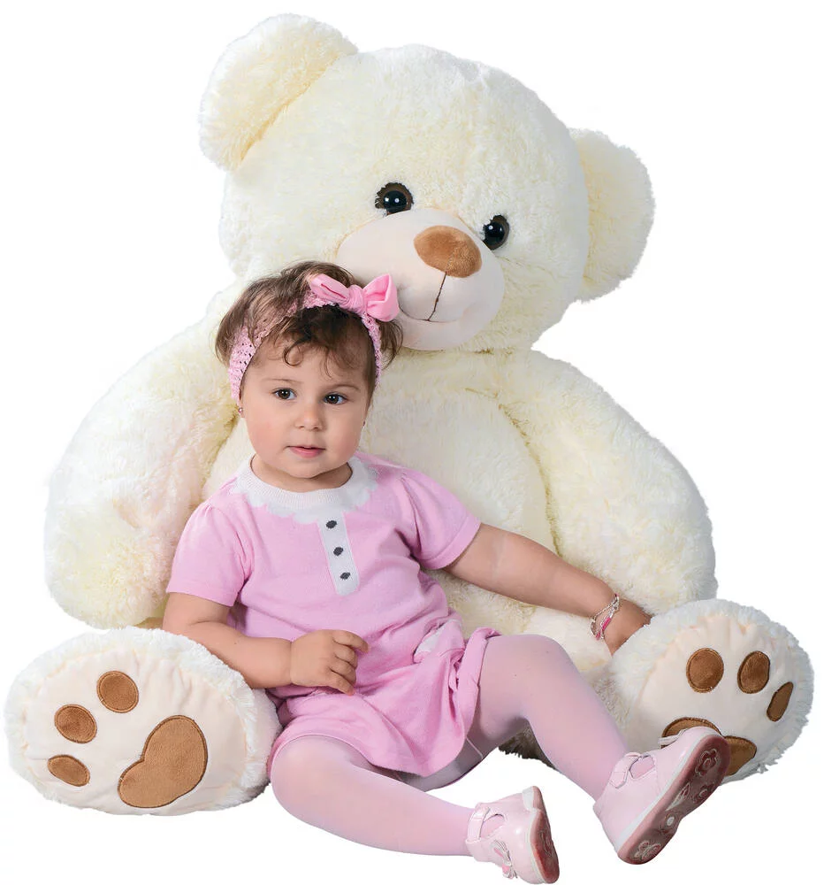 PELUCHE OURS BEIGE 100 CM