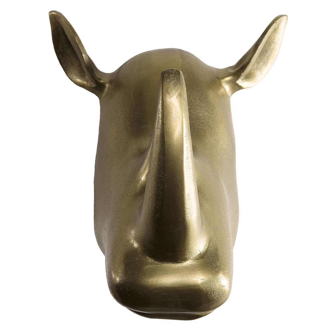 Macabane Sculpture rhinoceros Jonas dorée - 29x33x33 cm
