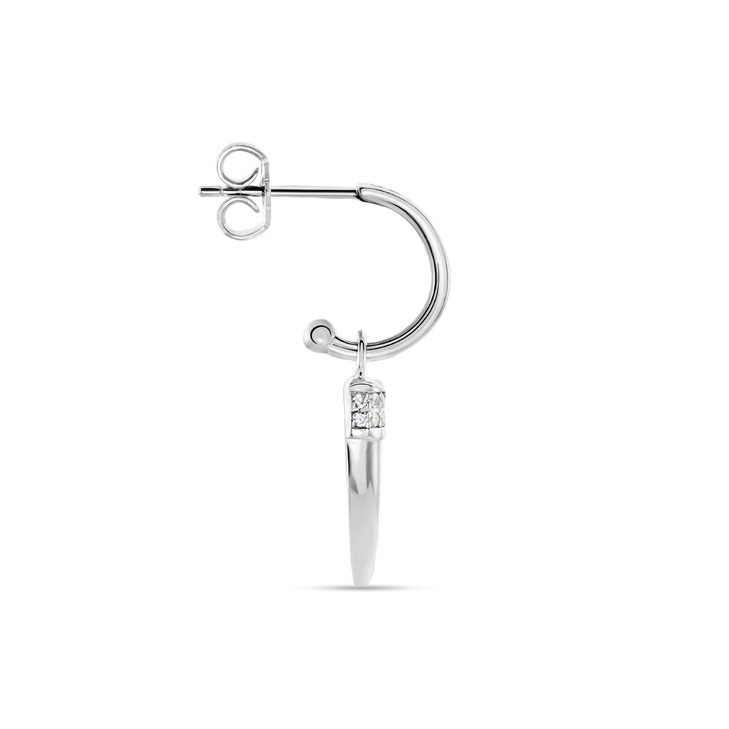 Créole Unitaire Argent Blanc Ancelin Oxydes De Zirconium