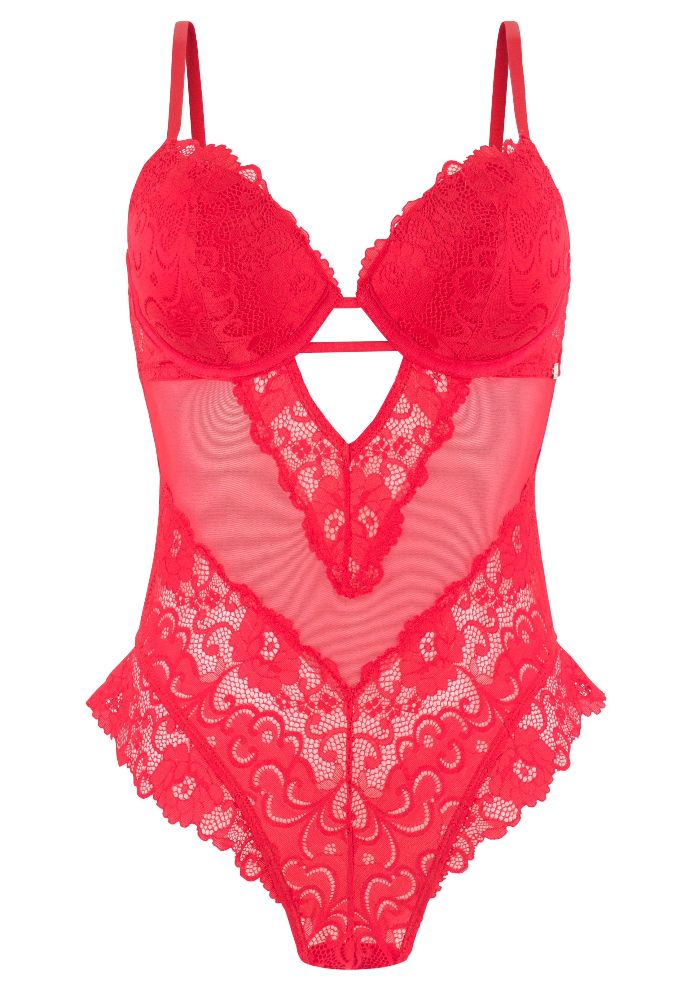JETTE Body , aus floraler Spitze mit Push-up-Effekt, sexy Dessous, Reizwäsche