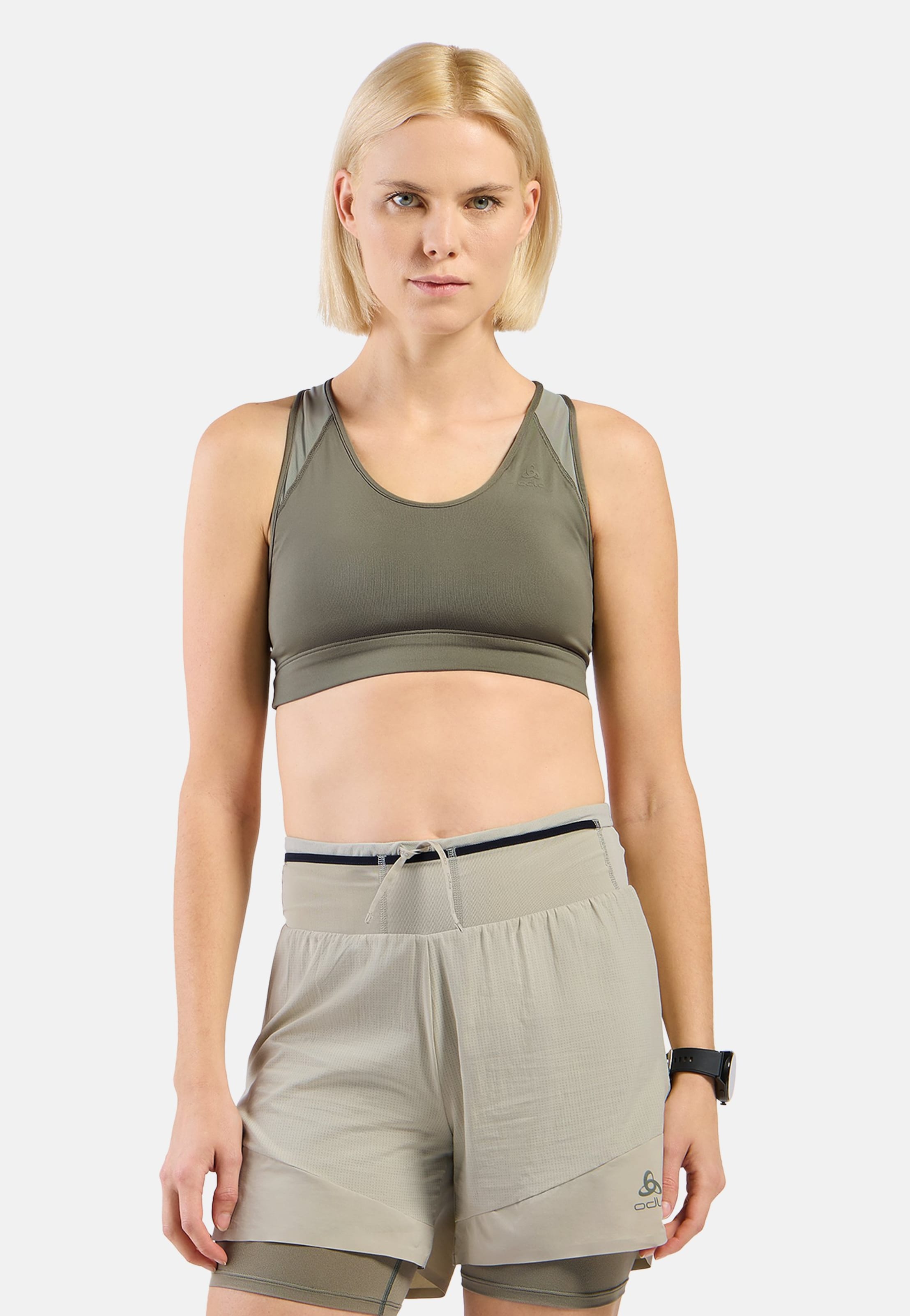 Sport-BH mit mittlerem Halt in vetiver - agate gray
