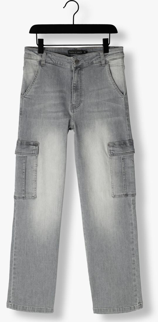 FRANKIE & LIBERTY lichtgrijze frankie & liberty straight leg jeans independant cargo