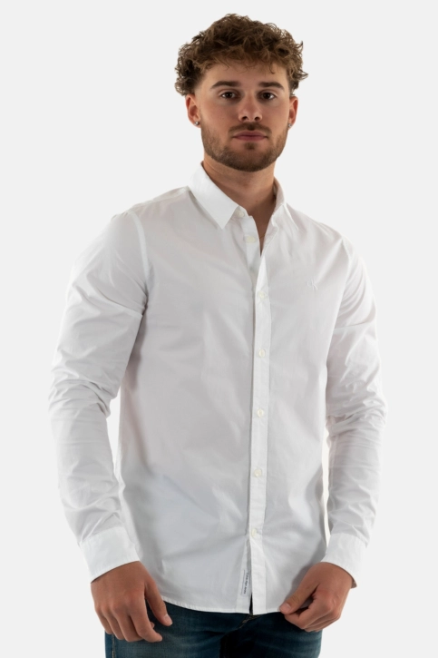Chemise calvin klein jeans slim stretch yaf bright white