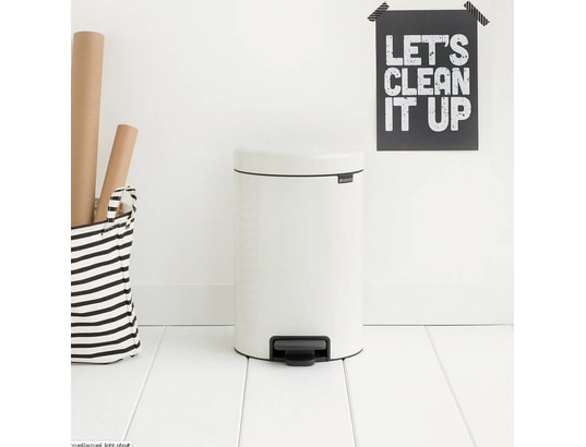 BRABANTIA - Poubelle à pédale 12l blanc - 113864