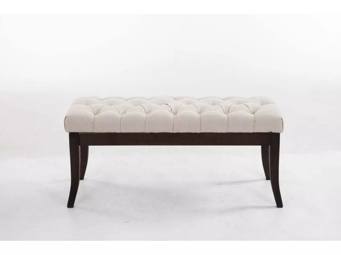 Banquette - Tissu & Bois - Crème - Ramses