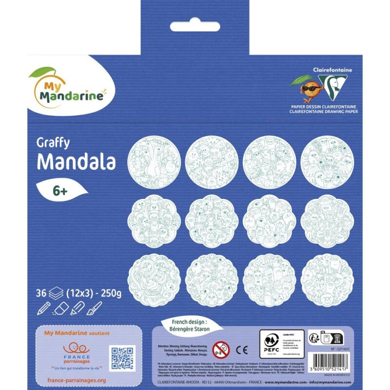 Graffy Mandala, Pêle Mêle Monstres - Bleu
