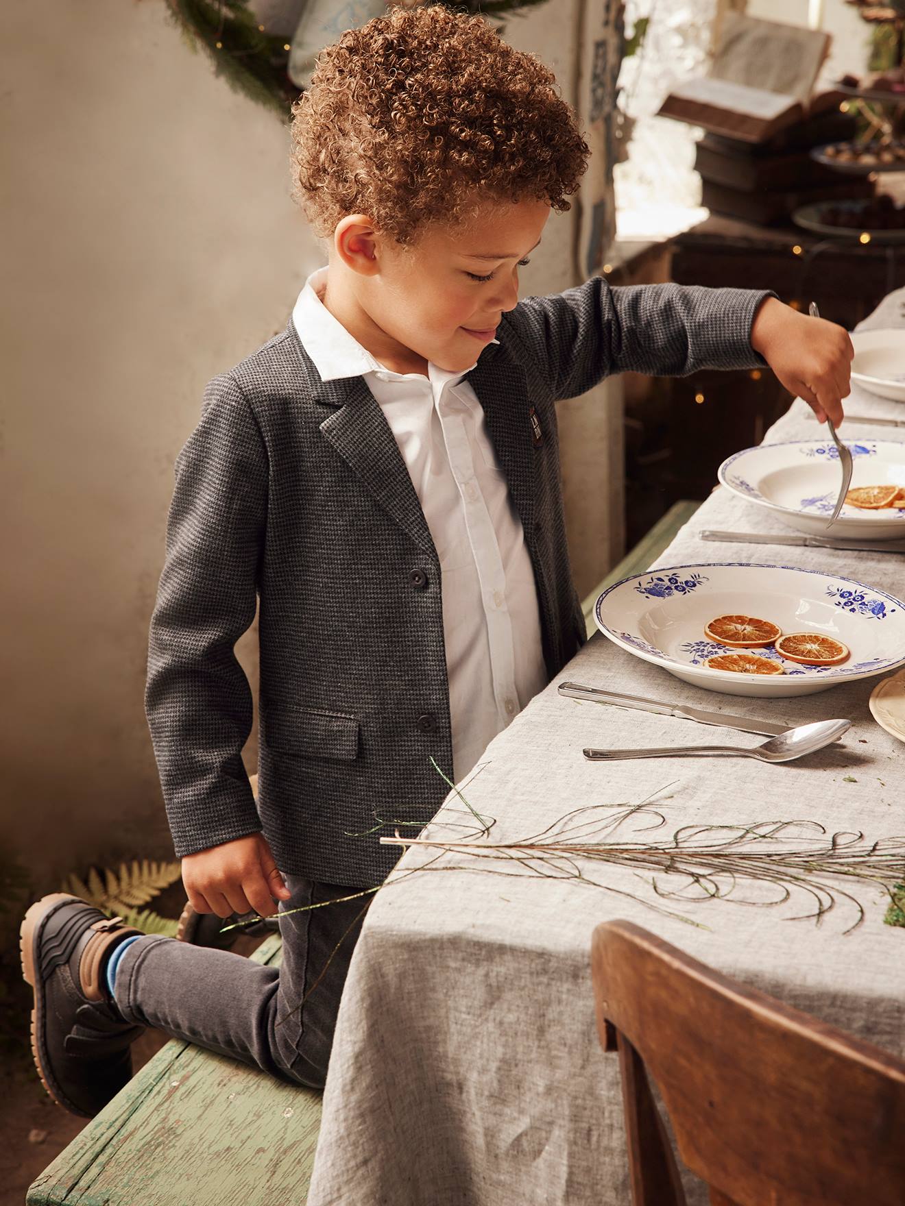 Camisa Oxford branca lisa para meninos