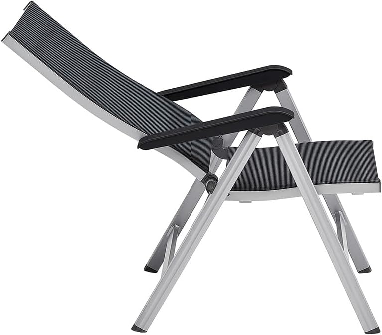 Kettler Basic Plus Premium Multipositionssessel, Silber/lakritz, Alu/Outdoorgewebe, 0102401-0000