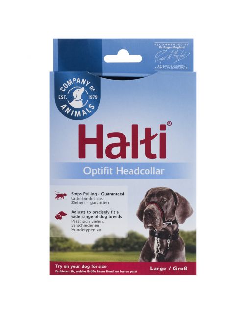 Halti Optifit Headcollar Zwart - Hondenopvoeding